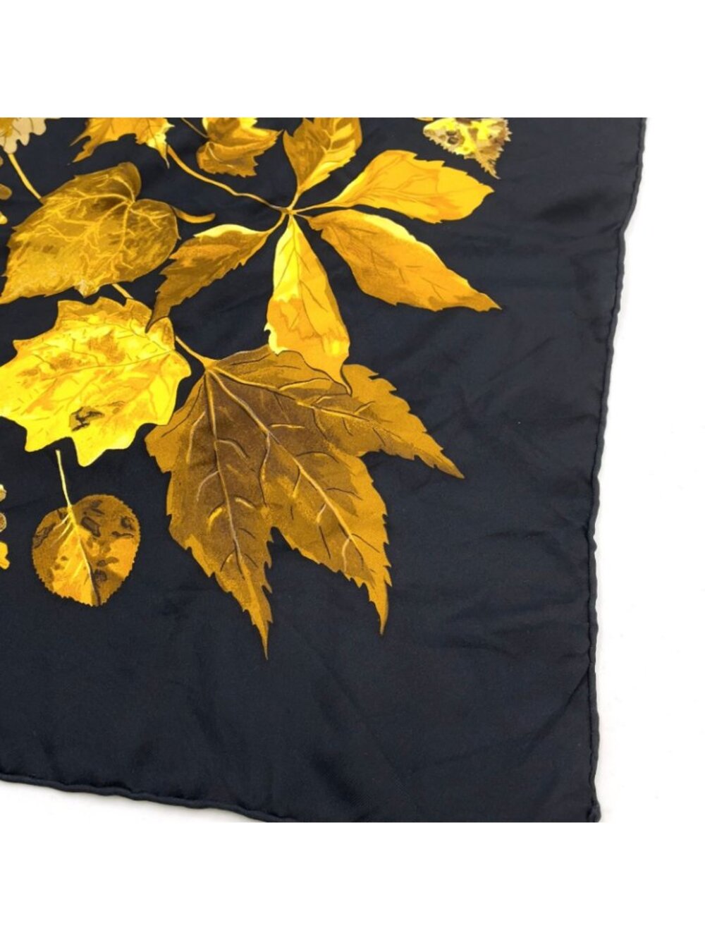 Hermes Carre 90 Tourbillon Silk Yellow Black Scarf - Picture 4 of 11